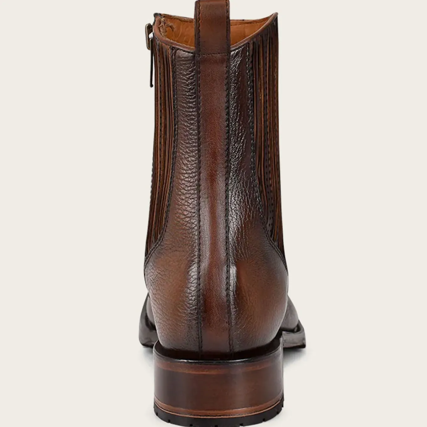 Men Cuadra Dress Boots-Brown Mens Boots Hand-Painted Leather