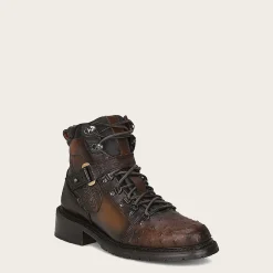 Men Cuadra Urban & Casual Boots-Brown Ostrich Leather Urban Ankle Boots