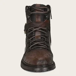 Men Cuadra Urban & Casual Boots-Brown Ostrich Leather Urban Ankle Boots