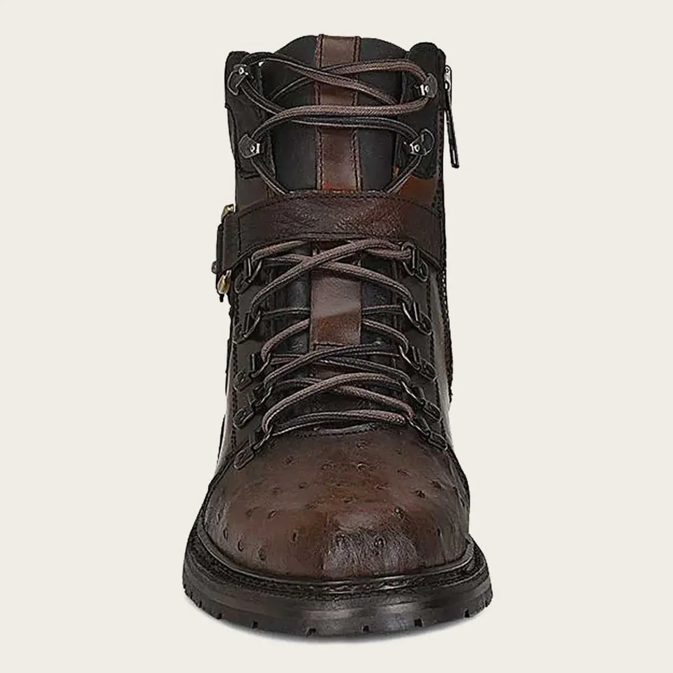 Men Cuadra Urban & Casual Boots-Brown Ostrich Leather Urban Ankle Boots