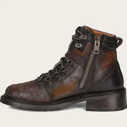 Men Cuadra Urban & Casual Boots-Brown Ostrich Leather Urban Ankle Boots