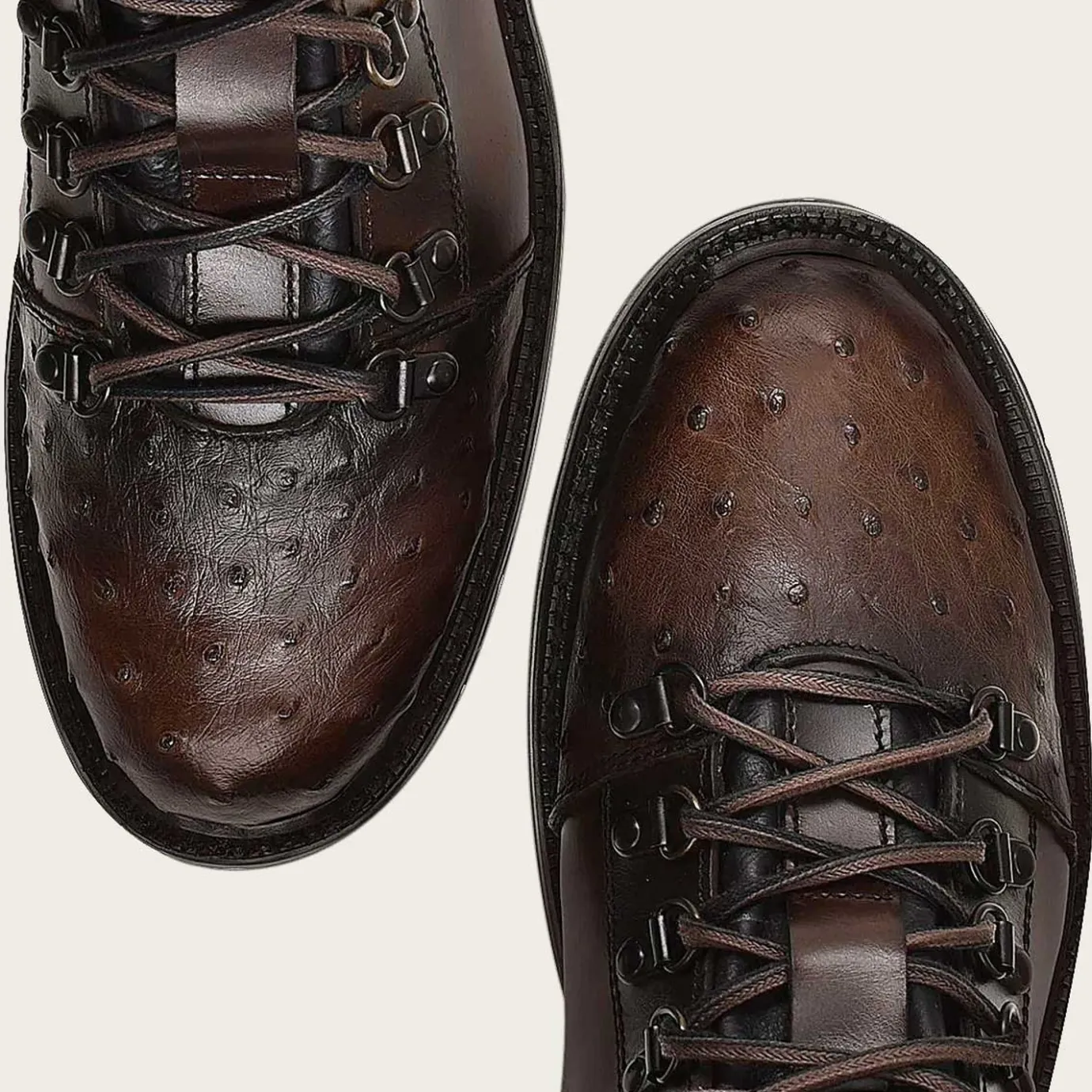 Men Cuadra Urban & Casual Boots-Brown Ostrich Leather Urban Ankle Boots