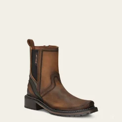 Men Cuadra Urban & Casual Boots-Brown Urban Boots With Matte Finish And Rubber Sole