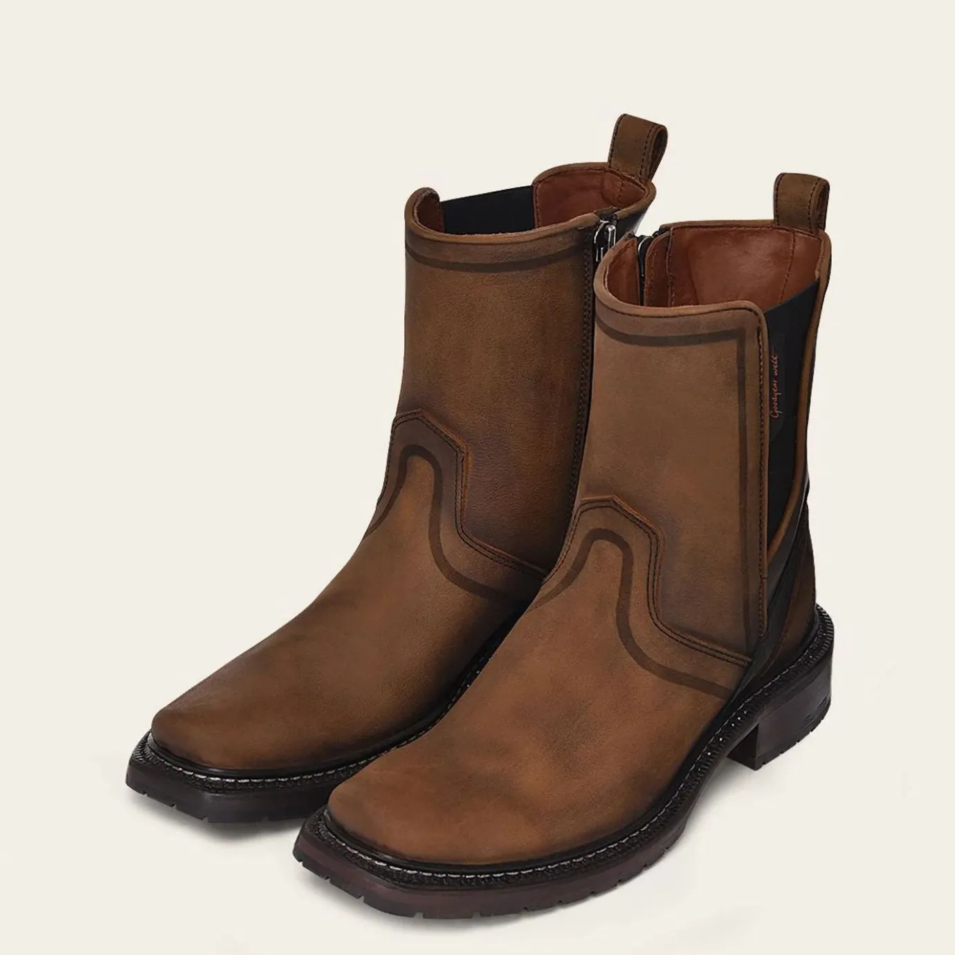 Men Cuadra Urban & Casual Boots-Brown Urban Boots With Matte Finish And Rubber Sole