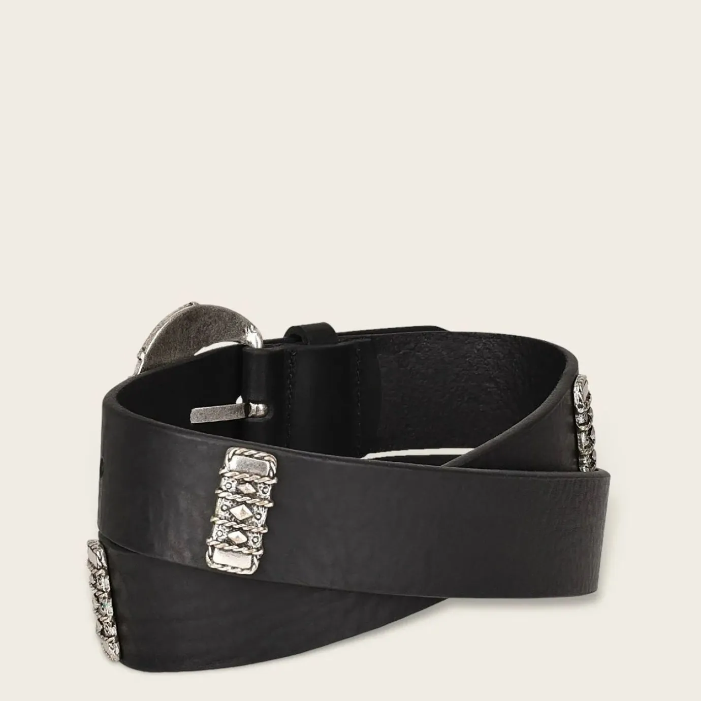 Women Cuadra Belts-Casual Black Leather Western Inspired Belt