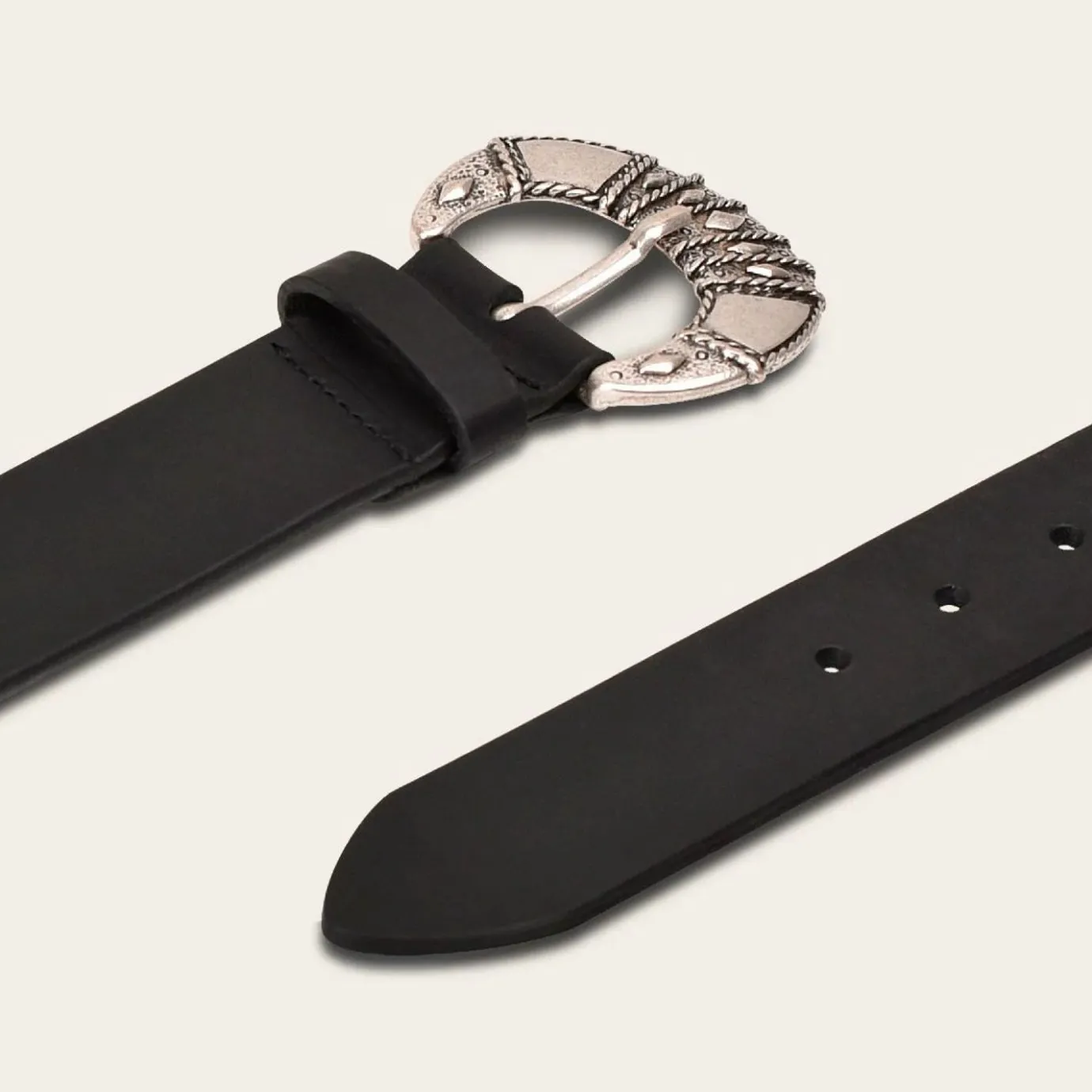 Women Cuadra Belts-Casual Black Leather Western Inspired Belt