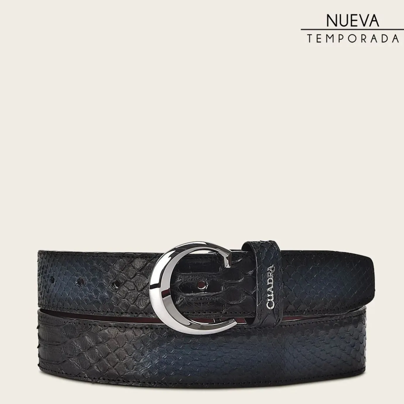Men Cuadra Belts-Casual Blue Exotic Leather Belt With Gradient Color Finish