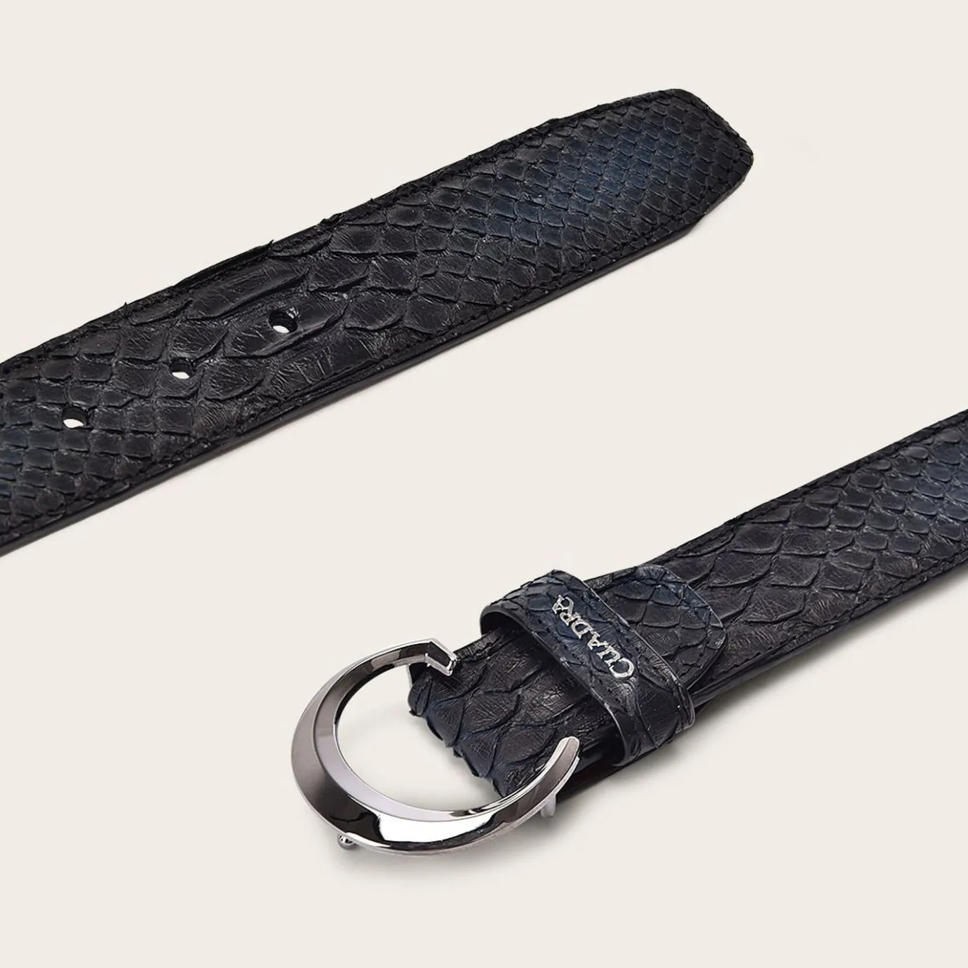 Men Cuadra Belts-Casual Blue Exotic Leather Belt With Gradient Color Finish