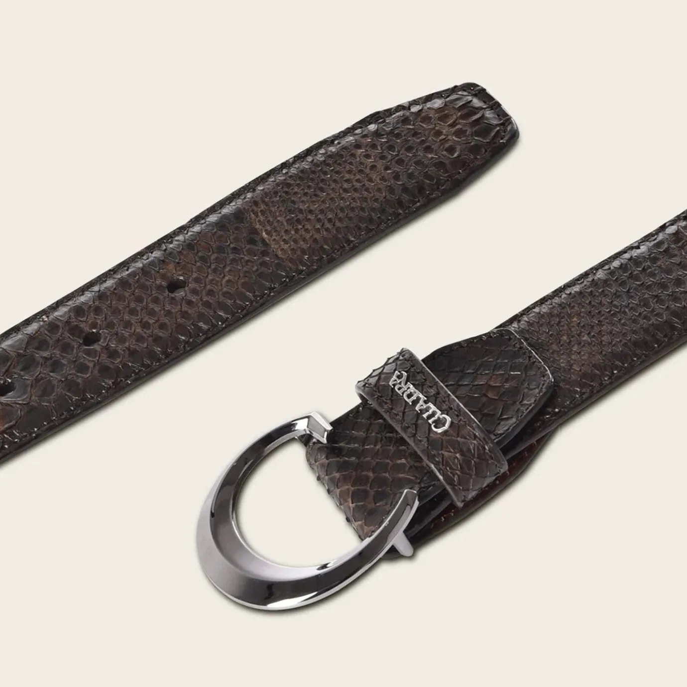 Men Cuadra Belts-Casual Brown Exotic Leather Belt With Gradient Color Finish