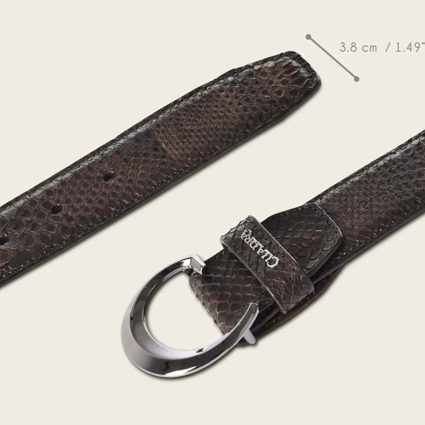 Men Cuadra Belts-Casual Brown Exotic Leather Belt With Gradient Color Finish