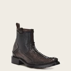 Men Cuadra Urban & Casual Boots-Casual Urban Brown Bootie In Genuine Python Leather