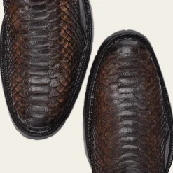 Men Cuadra Urban & Casual Boots-Casual Urban Brown Bootie In Genuine Python Leather