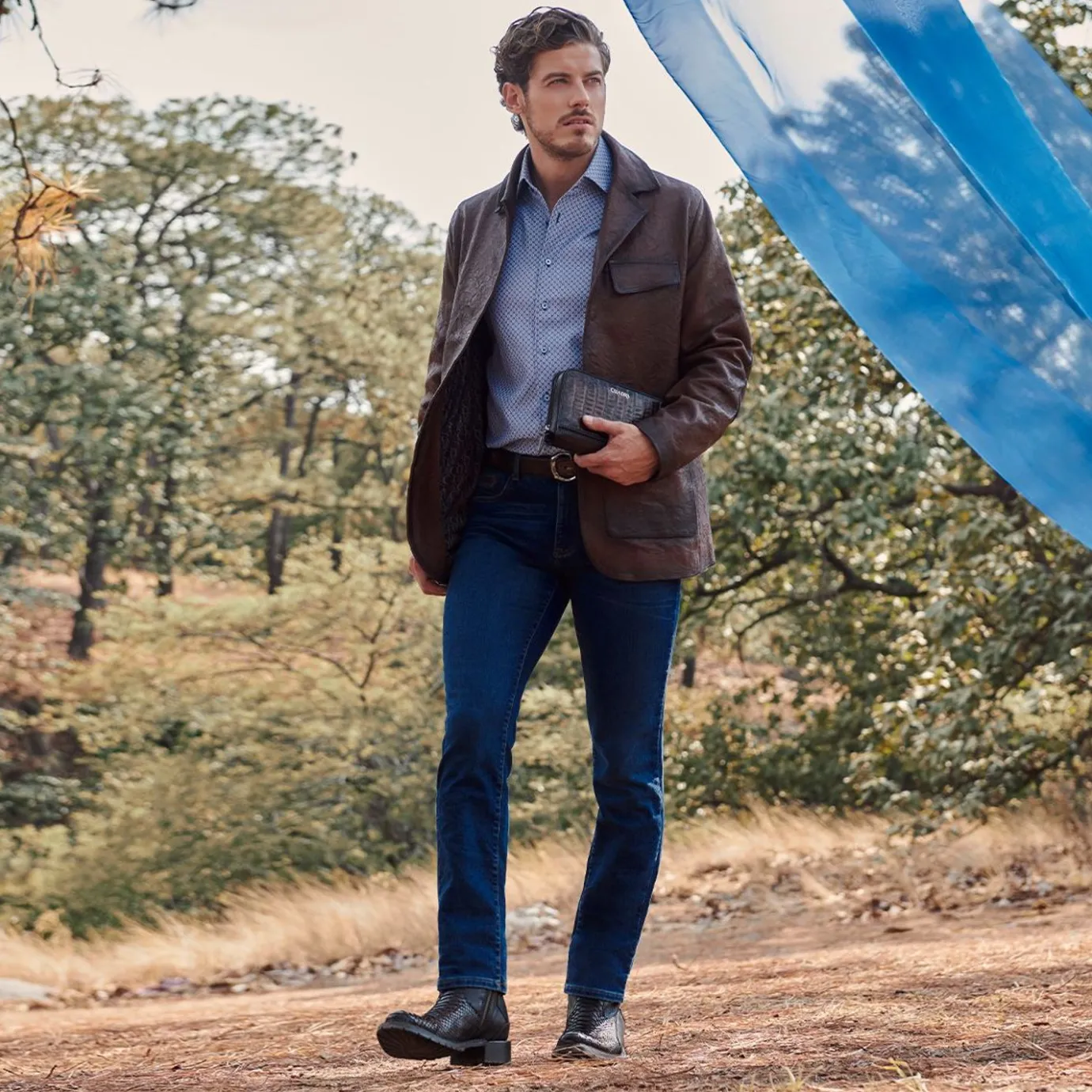 Men Cuadra Urban & Casual Boots-Casual Urban Brown Bootie In Genuine Python Leather