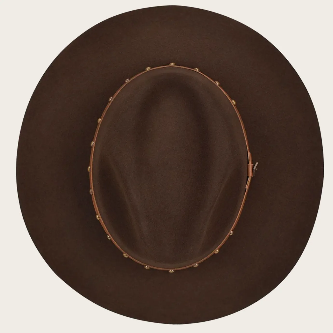Women Cuadra Hats-Chocolate Brown Safari Wool Hat With Leather Headband