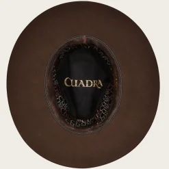 Women Cuadra Hats-Chocolate Brown Safari Wool Hat With Leather Headband