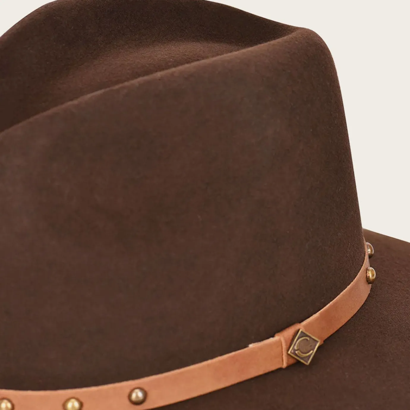 Women Cuadra Hats-Chocolate Brown Safari Wool Hat With Leather Headband
