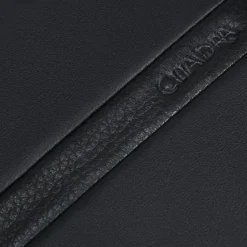 Men Cuadra Wallets-Contrasting Leather Strap Black Leather Wallet