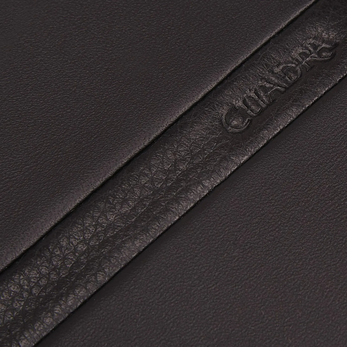 Men Cuadra Wallets-Contrasting Leather Strap Brown Leather Wallet