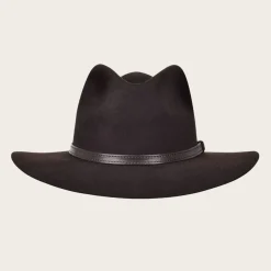 Women Cuadra Hats- Dark Brown Rabbit Fur Hat With Leather Headband