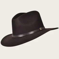 Women Cuadra Hats- Dark Brown Rabbit Fur Hat With Leather Headband