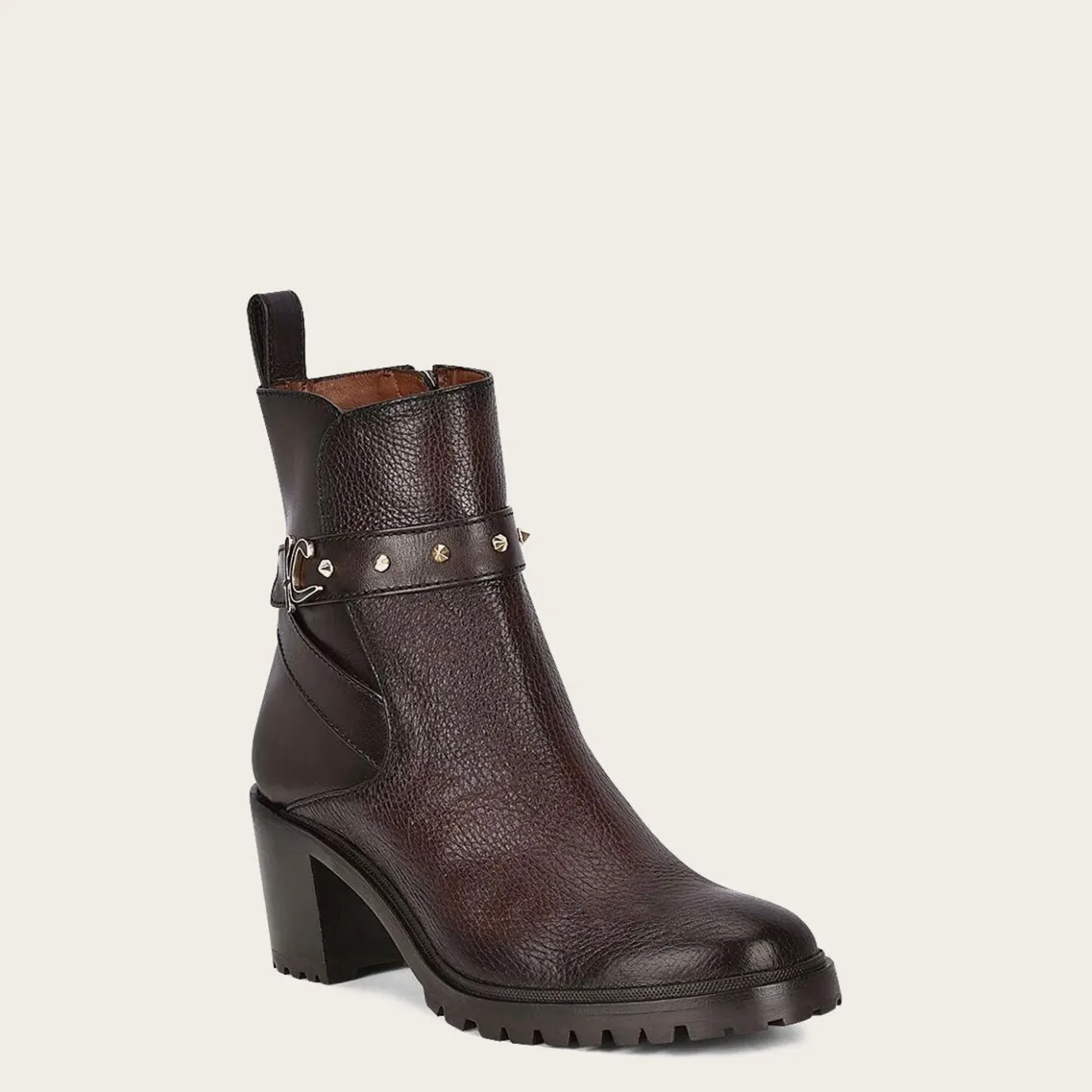 Women Cuadra Ankle Boots & Booties-Dark Brown Deer Leather Urban Bootie