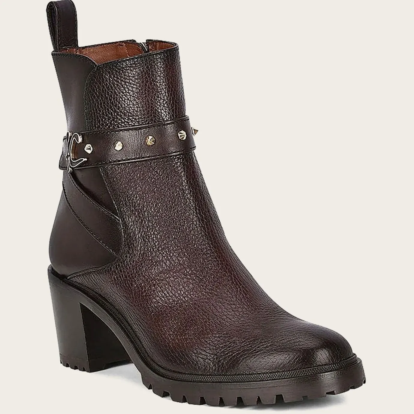 Women Cuadra Ankle Boots & Booties-Dark Brown Deer Leather Urban Bootie