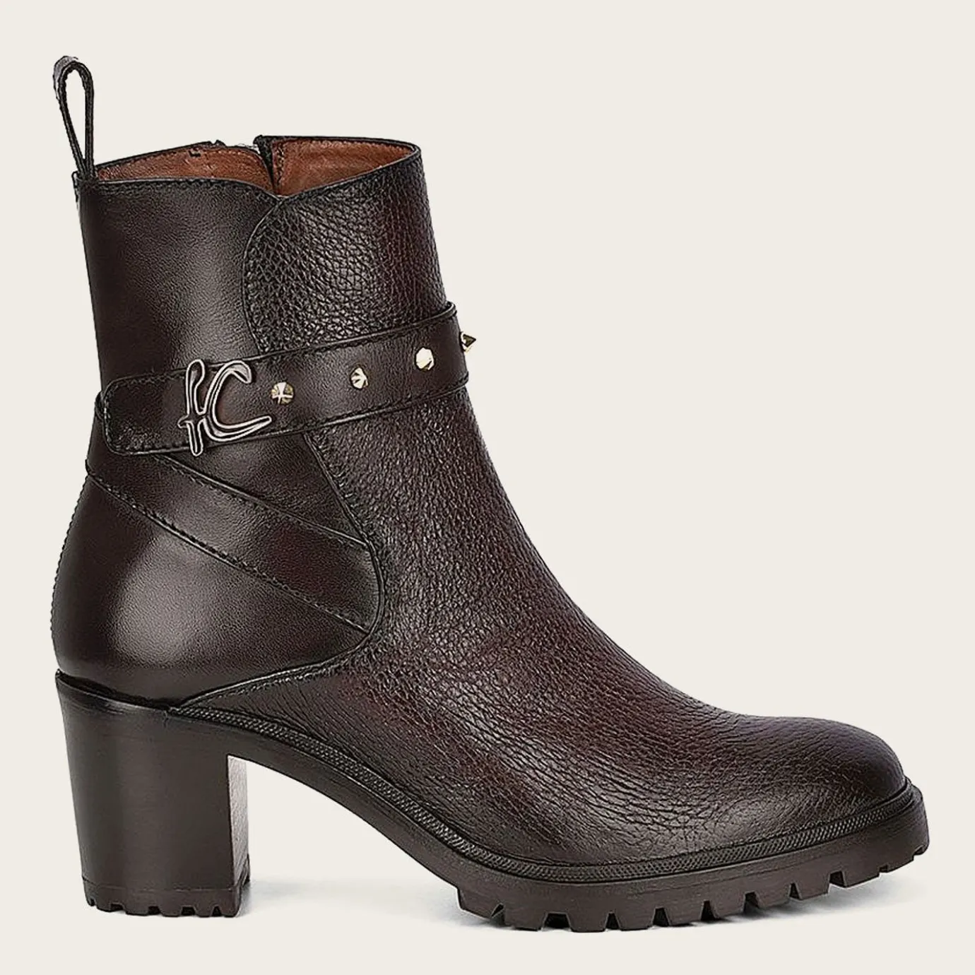 Women Cuadra Ankle Boots & Booties-Dark Brown Deer Leather Urban Bootie