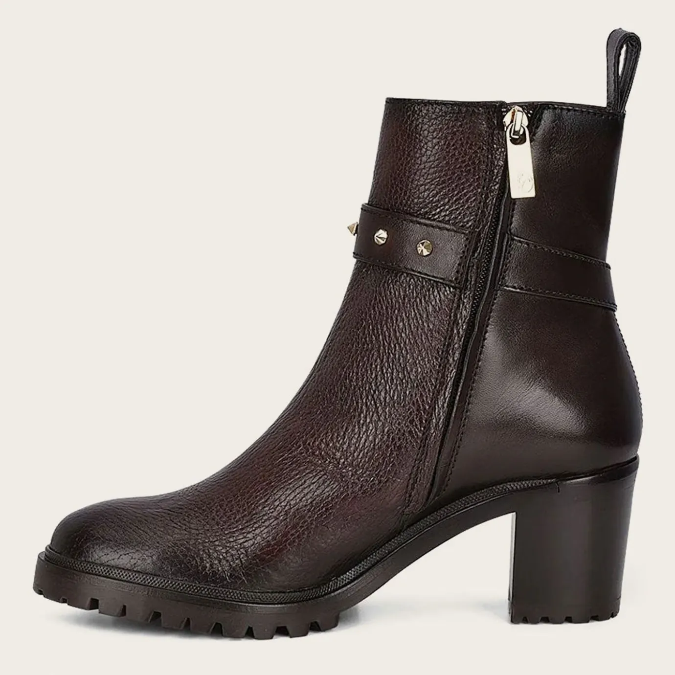 Women Cuadra Ankle Boots & Booties-Dark Brown Deer Leather Urban Bootie