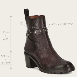 Women Cuadra Ankle Boots & Booties-Dark Brown Deer Leather Urban Bootie