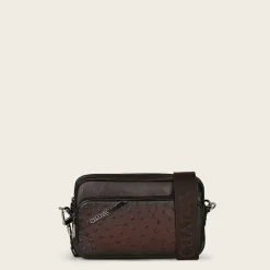 Men Cuadra Handbags-Dark Brown Exotic Leather Shoulder Bag