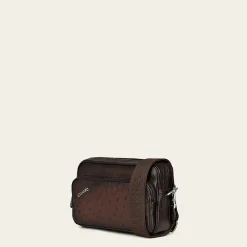 Men Cuadra Handbags-Dark Brown Exotic Leather Shoulder Bag