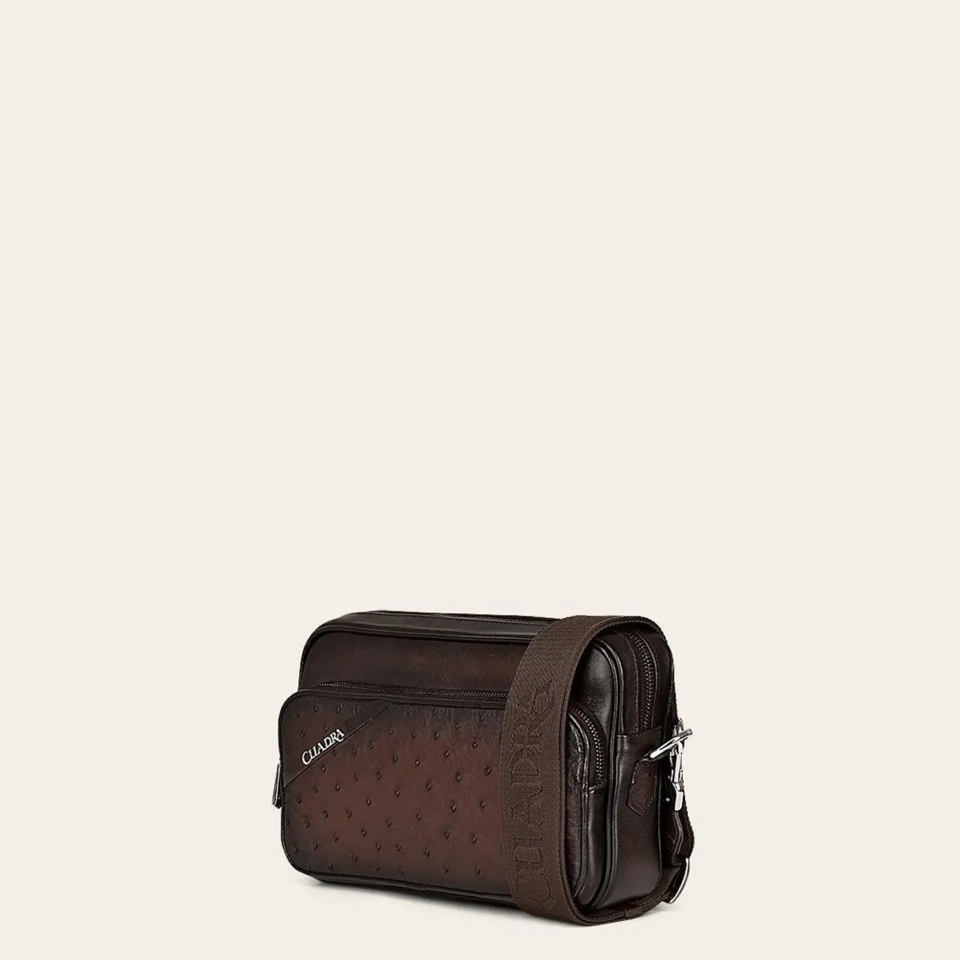 Men Cuadra Handbags-Dark Brown Exotic Leather Shoulder Bag