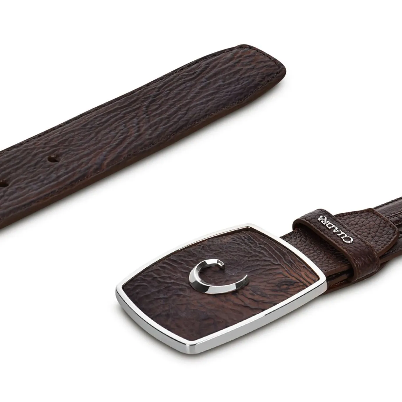 Men Cuadra Belts-Dark Brown Perforated Western Belt