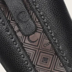 Men Cuadra Dress Boots-Dress Cowboy Boots, Engraved Black Deer Leather