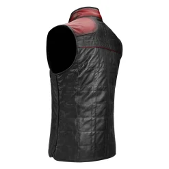 Men Cuadra Vests-Embroidered Black Leather Reversible Vest