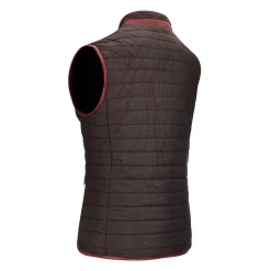 Men Cuadra Vests-Embroidered Black Leather Reversible Vest
