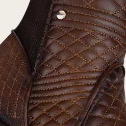 Women Cuadra Tall & Knee-High Boots-Embroidered Brown Leather Boot