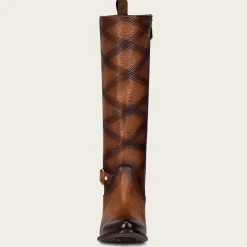 Women Cuadra Tall & Knee-High Boots-Embroidered Honey Leather Boot
