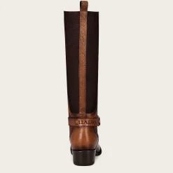 Women Cuadra Tall & Knee-High Boots-Embroidered Honey Leather Boot