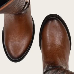 Women Cuadra Tall & Knee-High Boots-Embroidered Honey Leather Boot