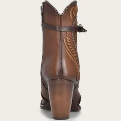 Women Cuadra Ankle Boots & Booties-Embroidered Honey Leather Western Bootie