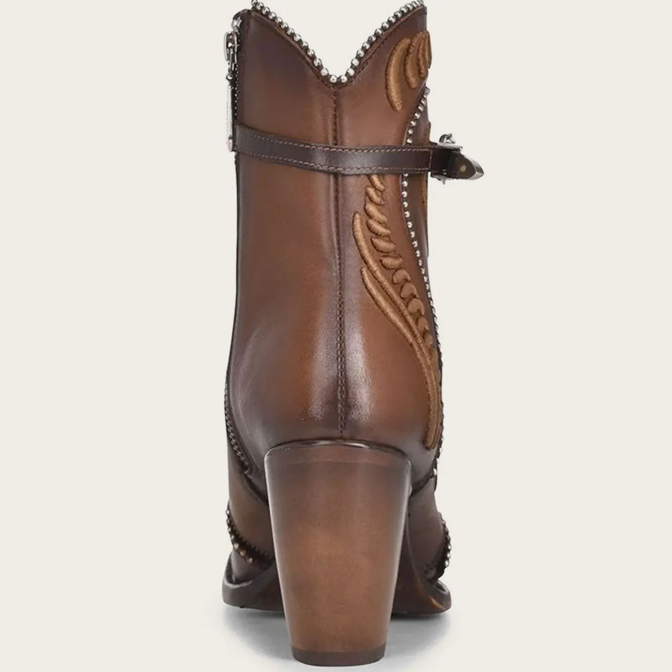 Women Cuadra Ankle Boots & Booties-Embroidered Honey Leather Western Bootie