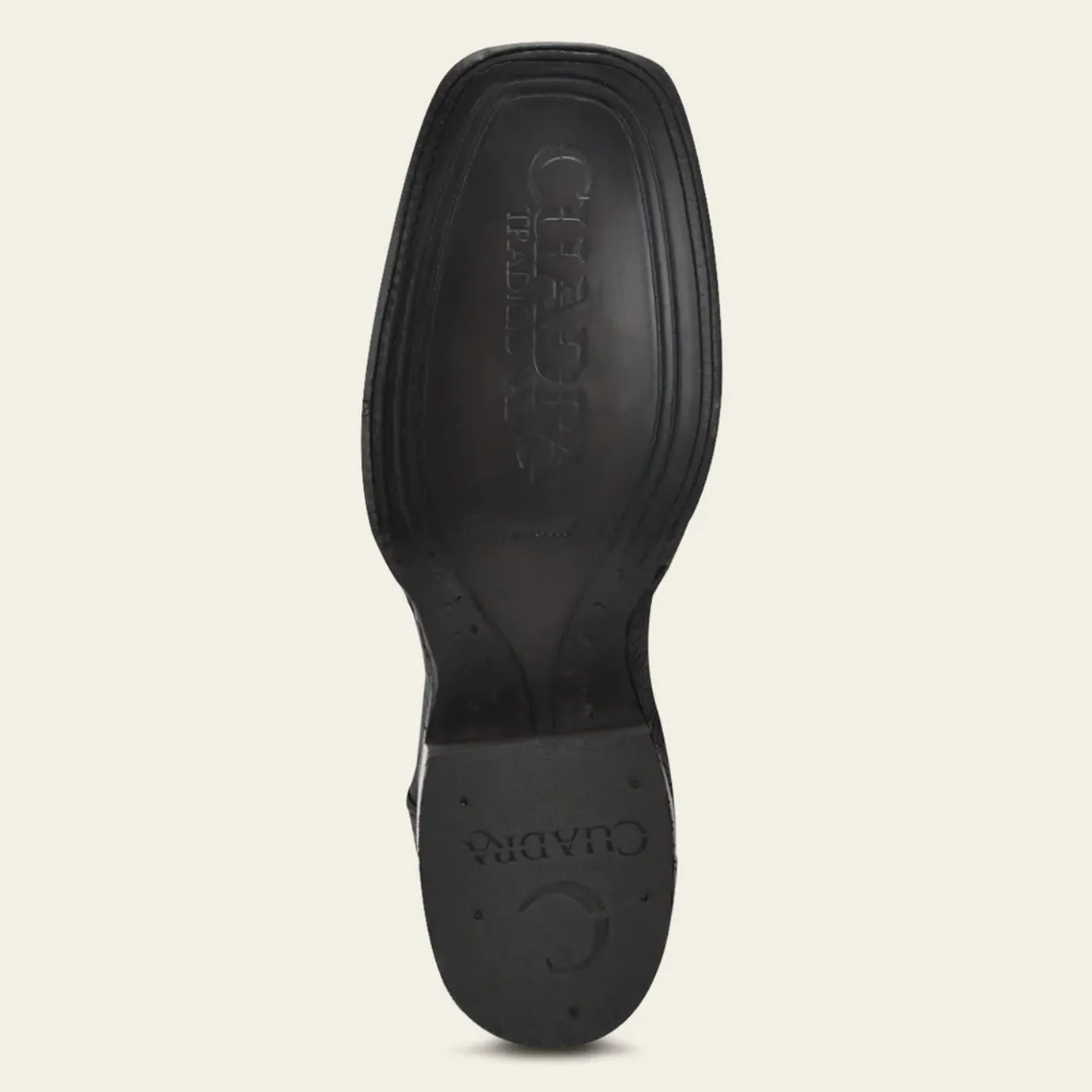 Men Cuadra Western Boots-Engraved Black High Exotic Leather Cowboy Boots