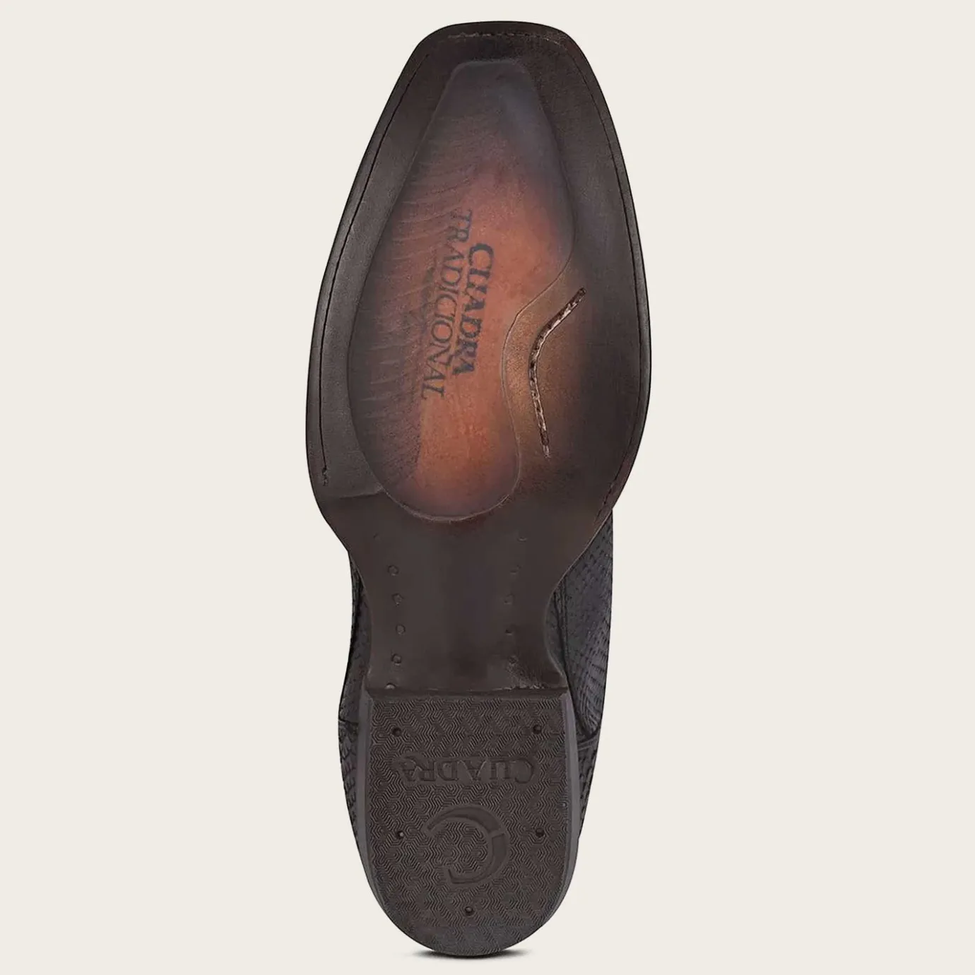 Men Cuadra Western Boots-Engraved Black Python Leather Boots