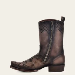 Men Cuadra Urban & Casual Boots-Engraved Brown Leather Casual Boot