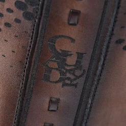 Men Cuadra Urban & Casual Boots-Engraved Brown Leather Casual Boot