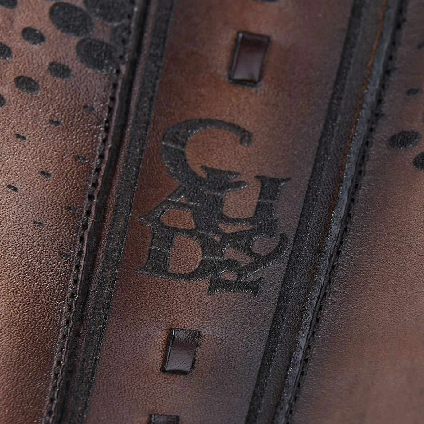 Men Cuadra Urban & Casual Boots-Engraved Brown Leather Casual Boot