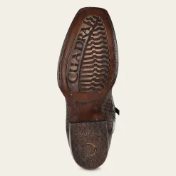 Men Cuadra Urban & Casual Boots-Engraved Brown Leather Casual Boot