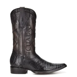 Men Cuadra Western Boots-Engraved Cayman Leather Western Boots