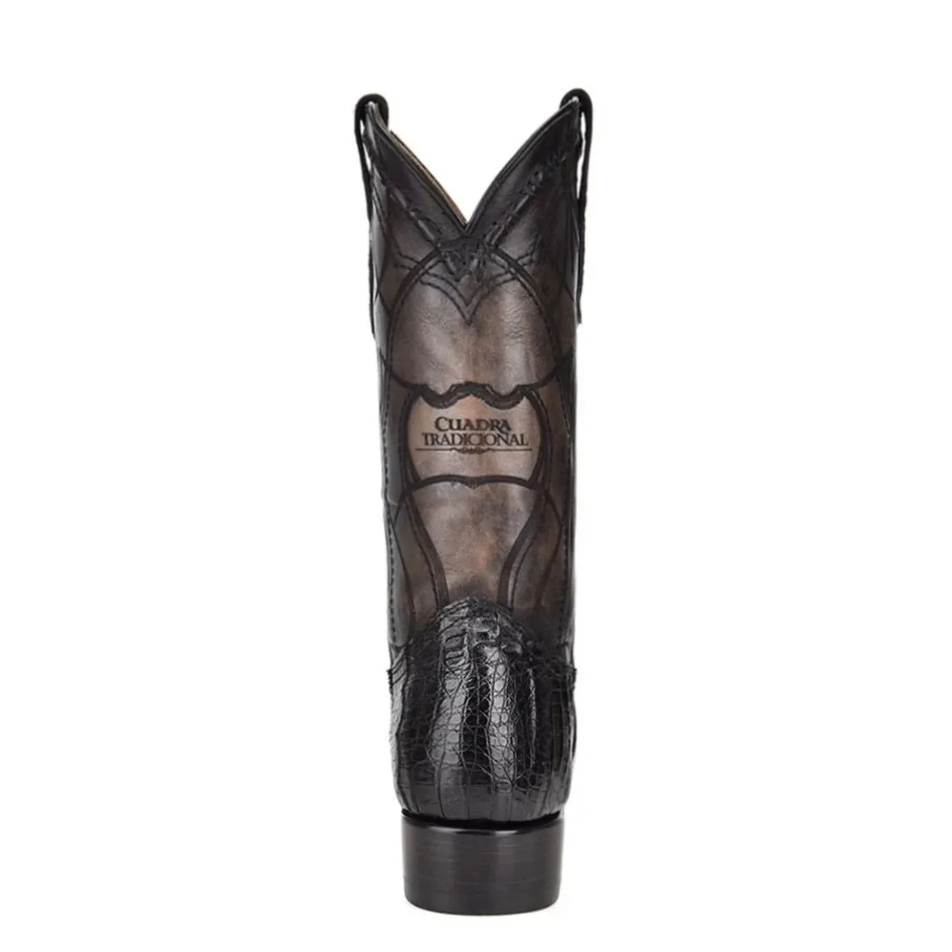 Men Cuadra Western Boots-Engraved Cayman Leather Western Boots